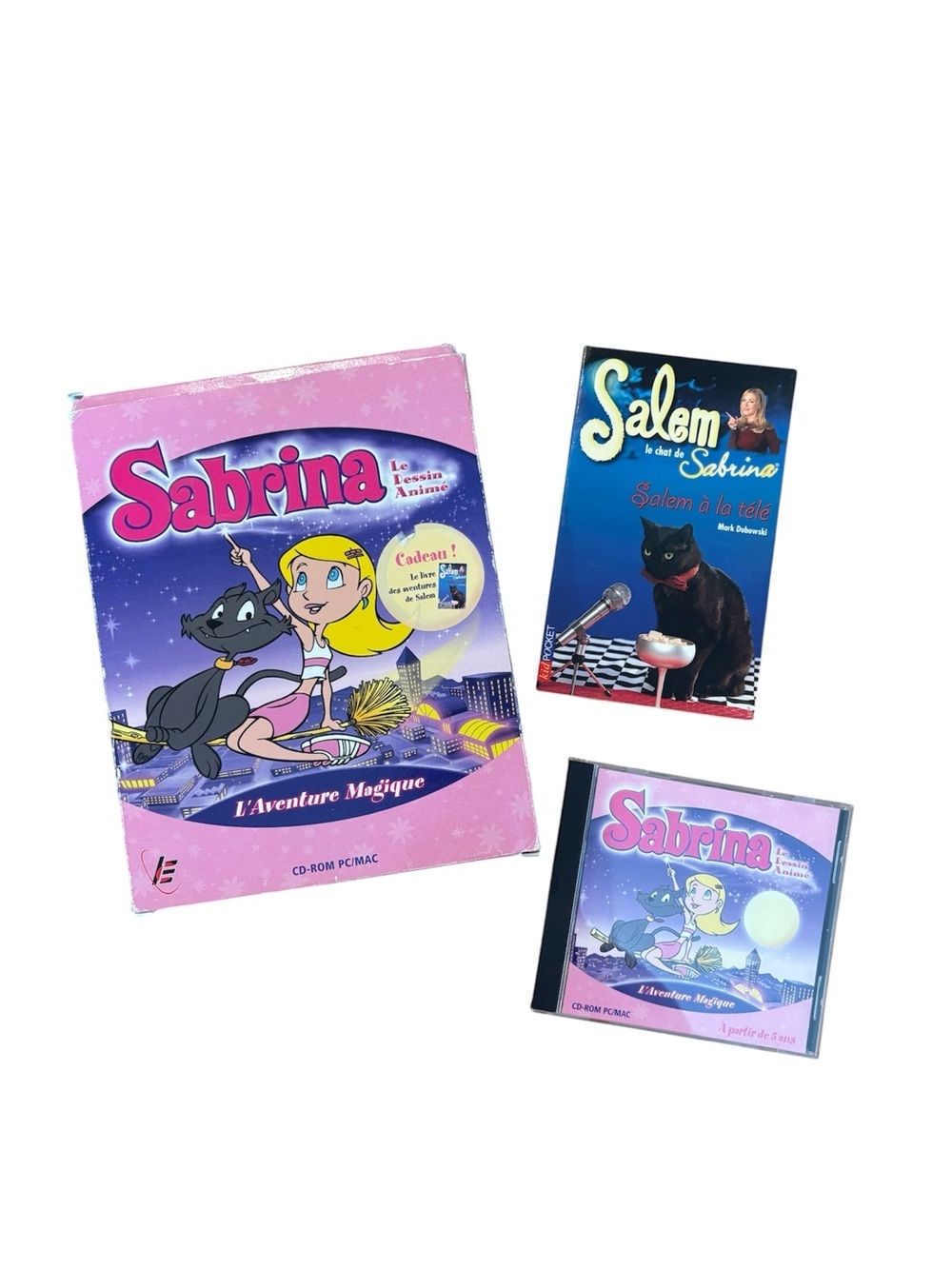 5/$25 Y2K Sabrina the Teenage Witch CD Rom Game and Book Bundle